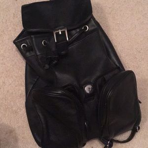 Leather backpack purse